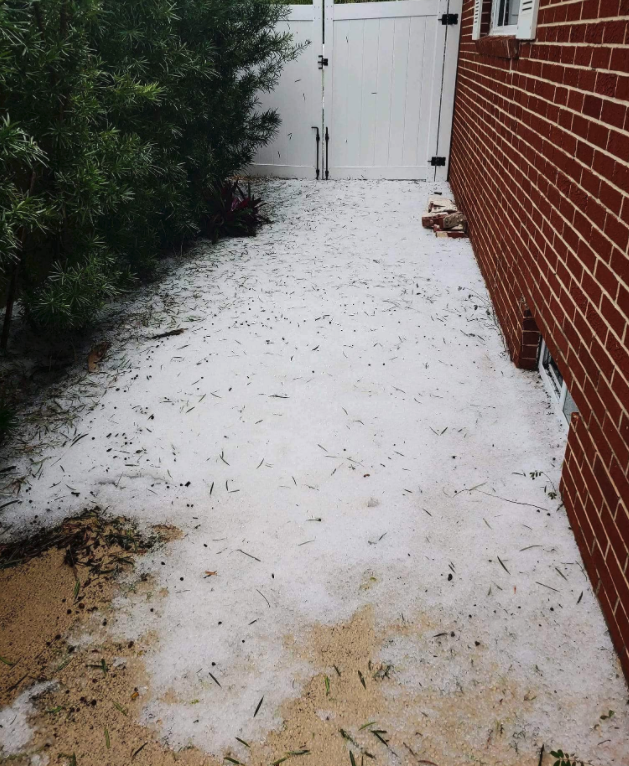 Daytona Beach Hail - Photo Courtesy Rebecca Allen, WKMG