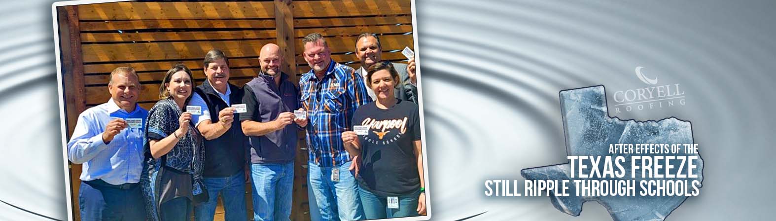 Coryell Roofing and Construction Donate Gift Cards to Denton ISD’s Harpool Middle School in Lantana, TX