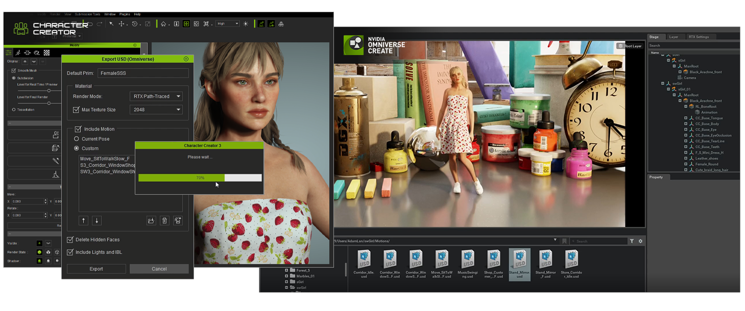 Universal Scene Description (USD) opens digital humans with Character Creator 3 Connector