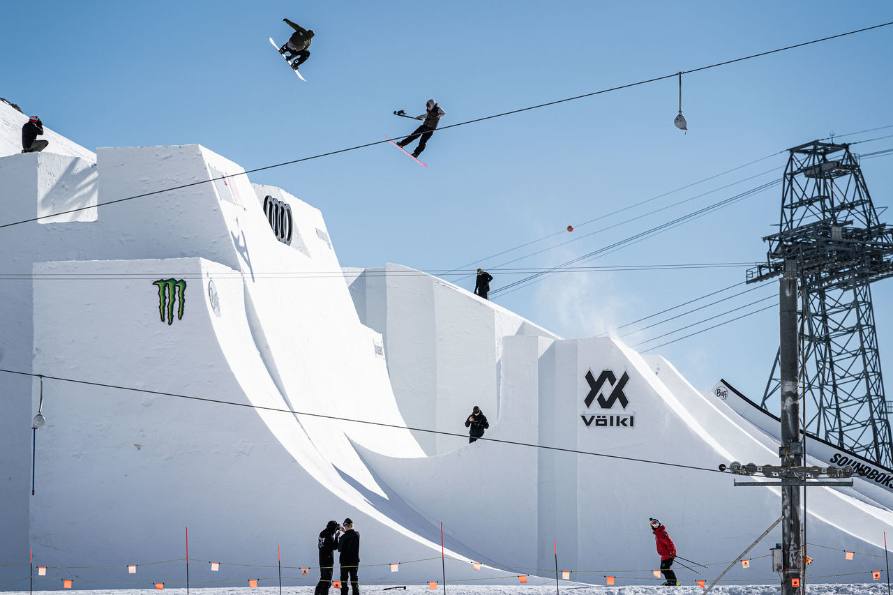 Monster Energy's Sebbe De Buck Is Crowned Ruler of the Week’ at the Audi Nines snow sports media event in Crans-Montana, Valais, Switzerland
