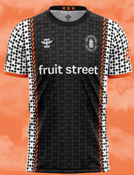 New Amsterdam FC Spring 2021 Jersey with the Fruit Street logo.