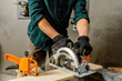 The WORX Nitro 20V circular saw's brushless motor drives a 7-1/4 in., 24-tooth carbide-tipped blade at 6100 rpm (no load).