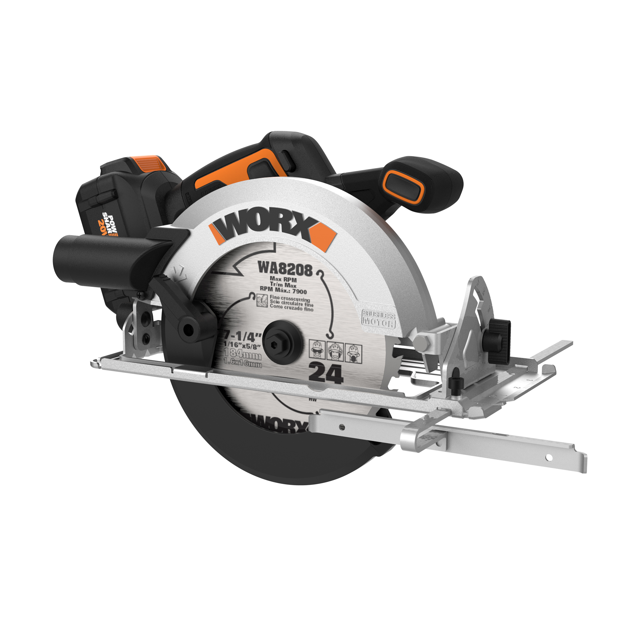 New WORX Nitro 20V Power Share Pro 7-1/4 in. Circular Saw (WX520L)