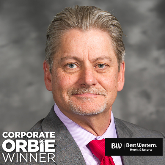Corporate ORBIE Winner, Harold Dibler of Best Western Hotels and Resorts