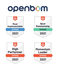 OpenBOM G2 Spring 2021 Badges