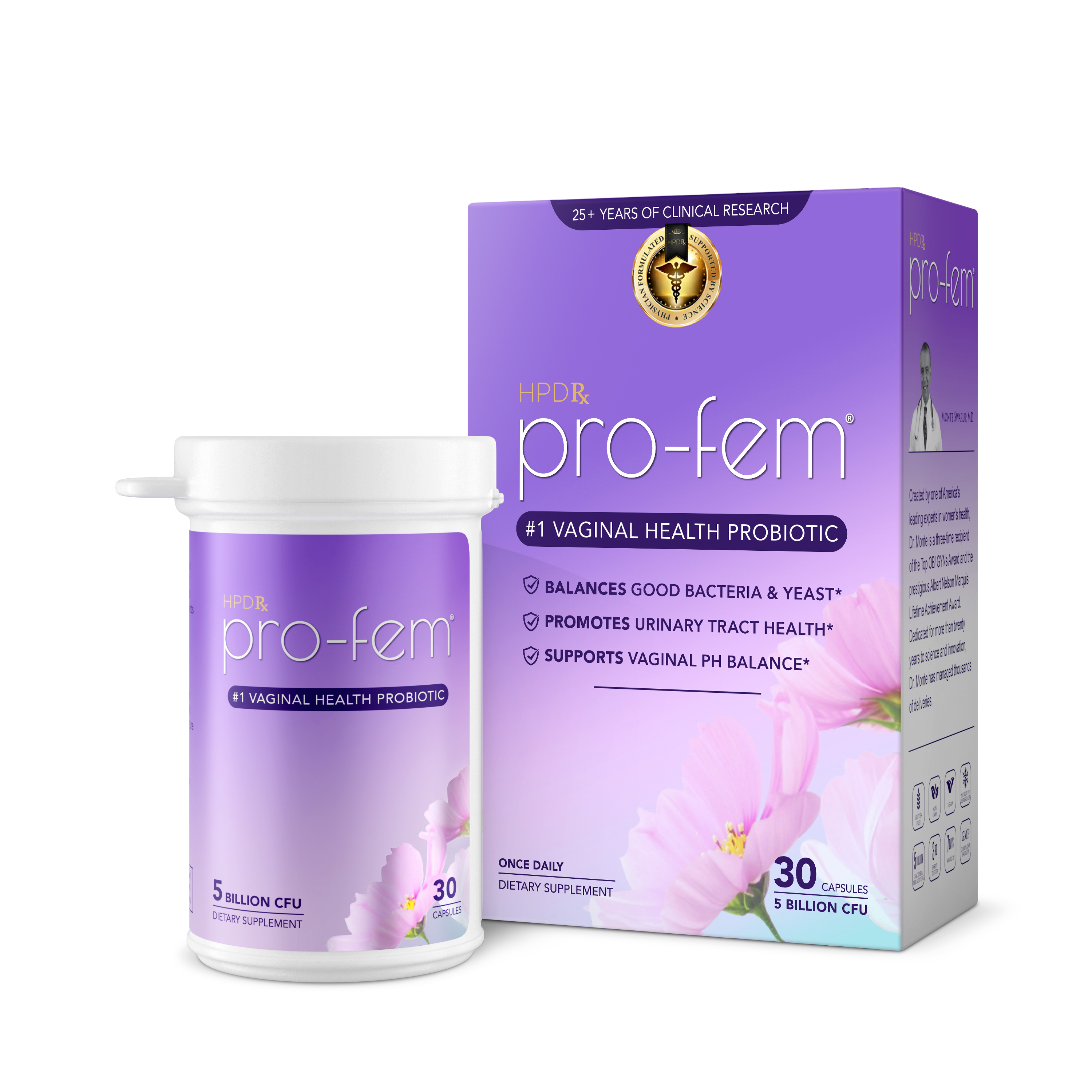 Pro-Fem #1 Vaginal Probiotics for Feminine Health by HPD Rx