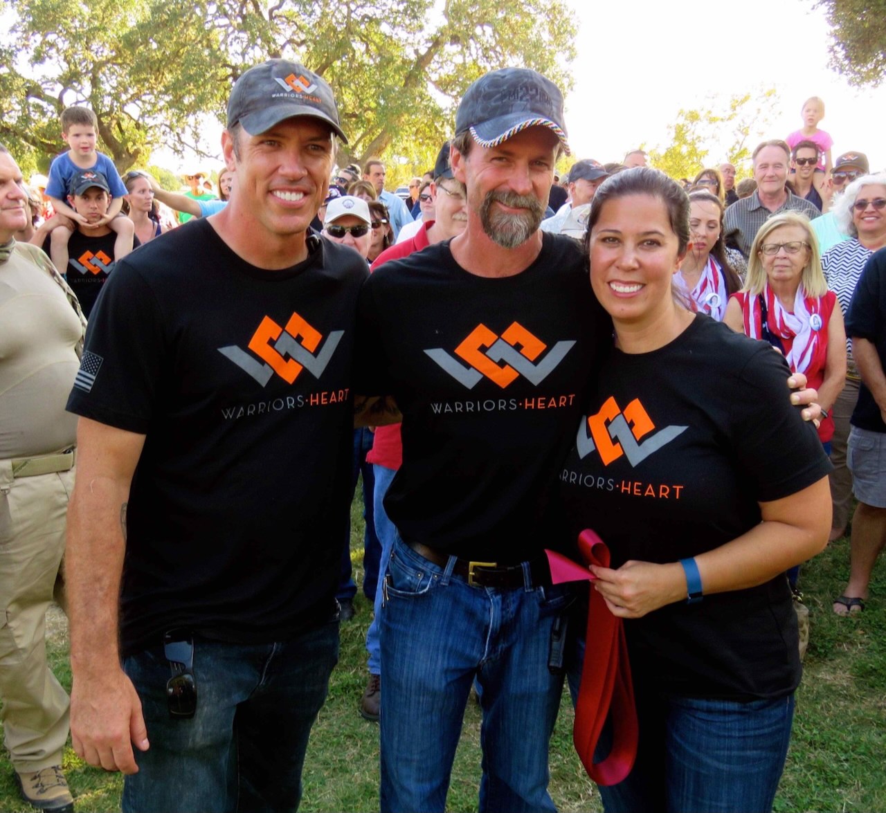 3 Warriors Heart Founders at original ribbon cutting: L to R: Josh Lannon (CEO/President), Tom Spooner (Former Special Forces) and Lisa Lannon (Former Law Enforcement Officer) on their 543-acre ranch