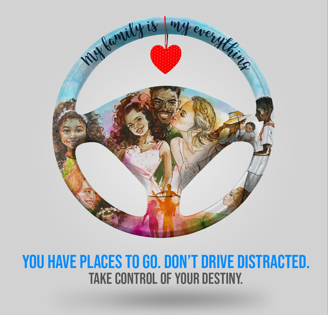 The Marketsmith campaign began during April’s National Distracted Driving Awareness Month. It highlights the dangers of risky behind-the-wheel behaviors like texting, eating and applying makeup.