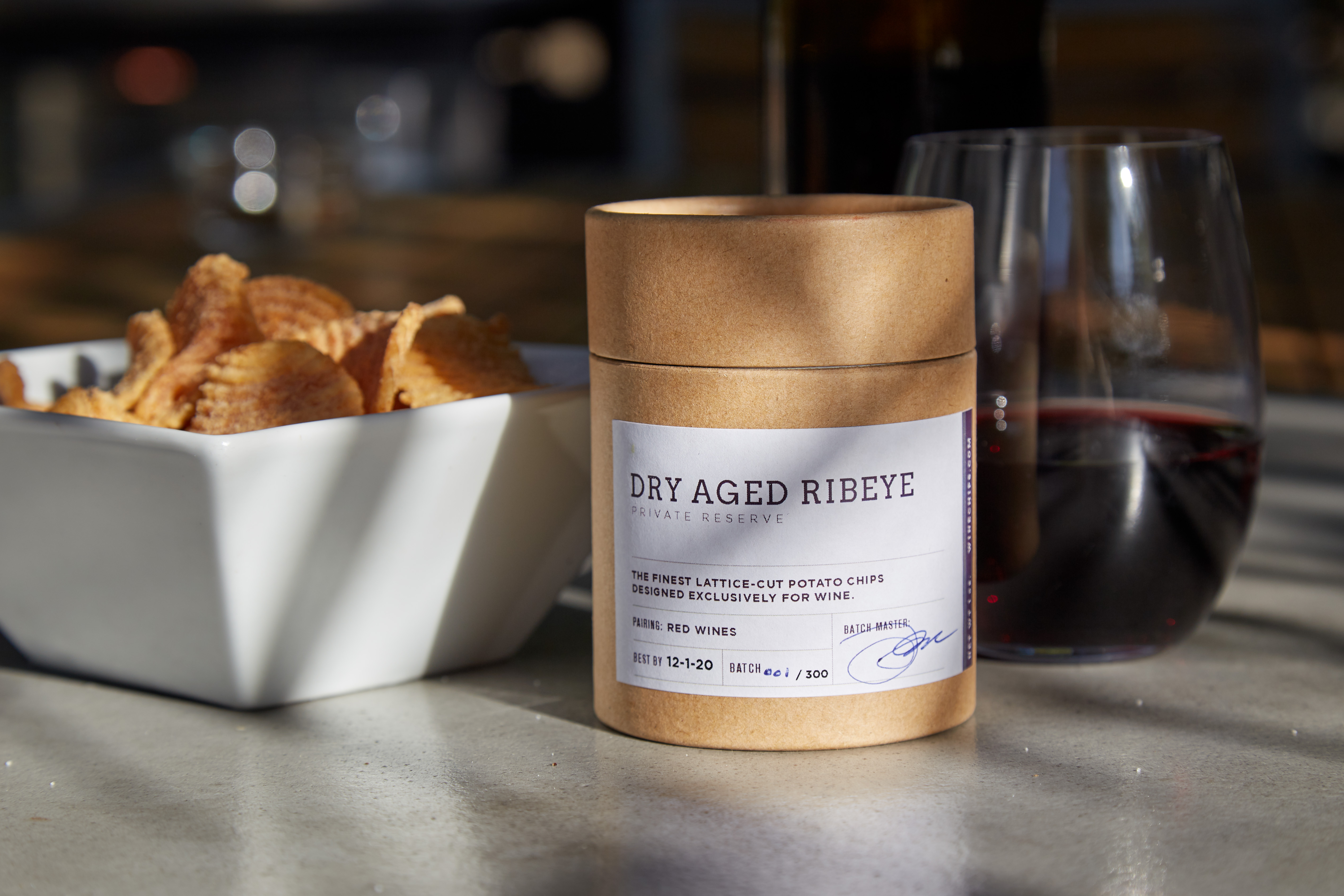 Wine Chips Dry-Aged Ribeye