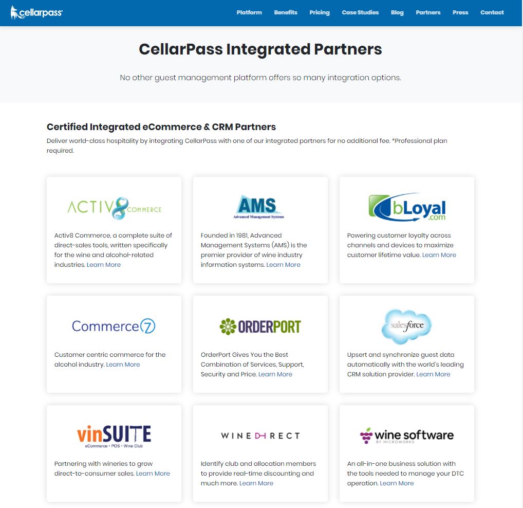 CellarPass Integrated Partners