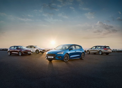 2018 Ford Fusion models under the evening sun