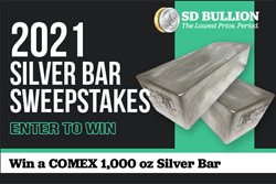 SD Bullion Announces 1,000 Ounce COMEX Silver Bar Sweepstakes ($28,000)
