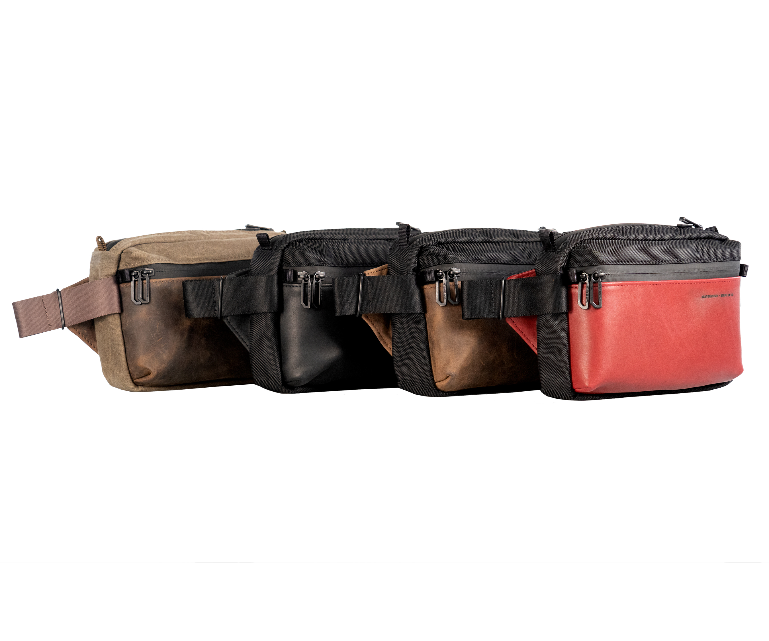 Compact Hip Sling Bag in a sampling of color choices