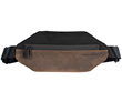 Mini Hip Sling Bag—black ballistic nylon with chocolate full-grain leather