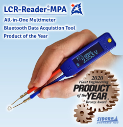 LCR-Reader-MPA won bronze in the Maintenance Tools and Equipment category for Plant Engineer's Product of the Year 2020 contest.