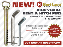 Image of Heritage Industrial Adjustable Bent & Hitch Pins now available exclusively from G.L. Huyett