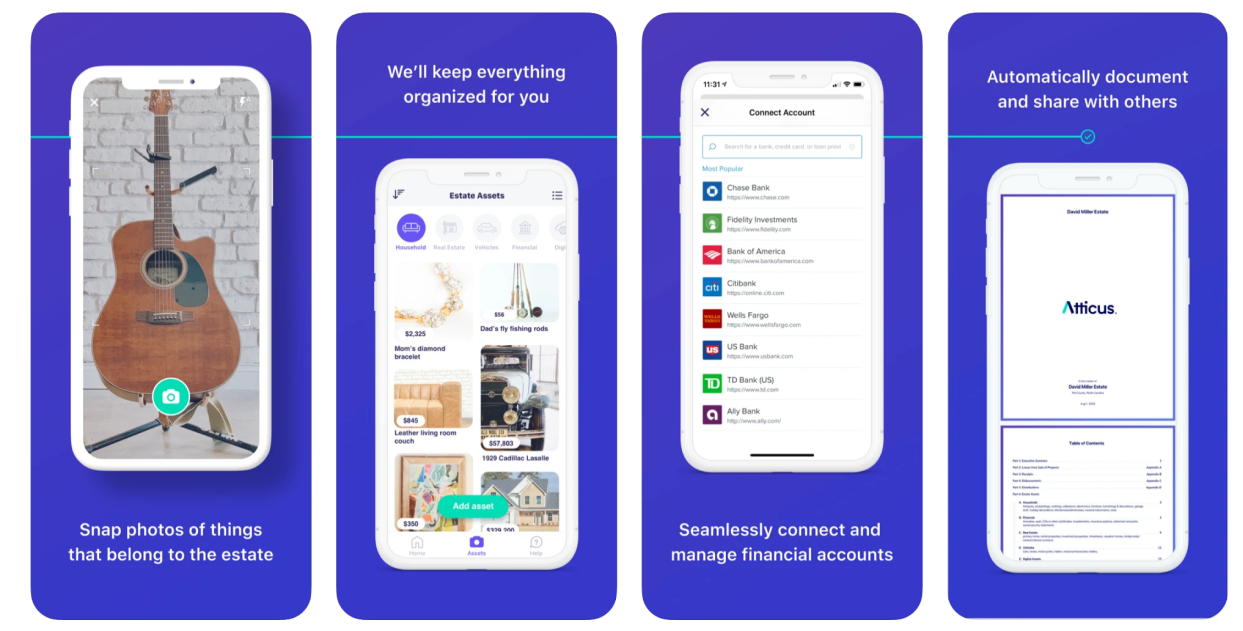 Atticus Probate & Estate Settlement App Screenshots