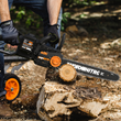 WORX Nitro 40V, 16 in. Chainsaw has high-speed cut rate of 59 ft./sec. for professional-grade efficiency and results.