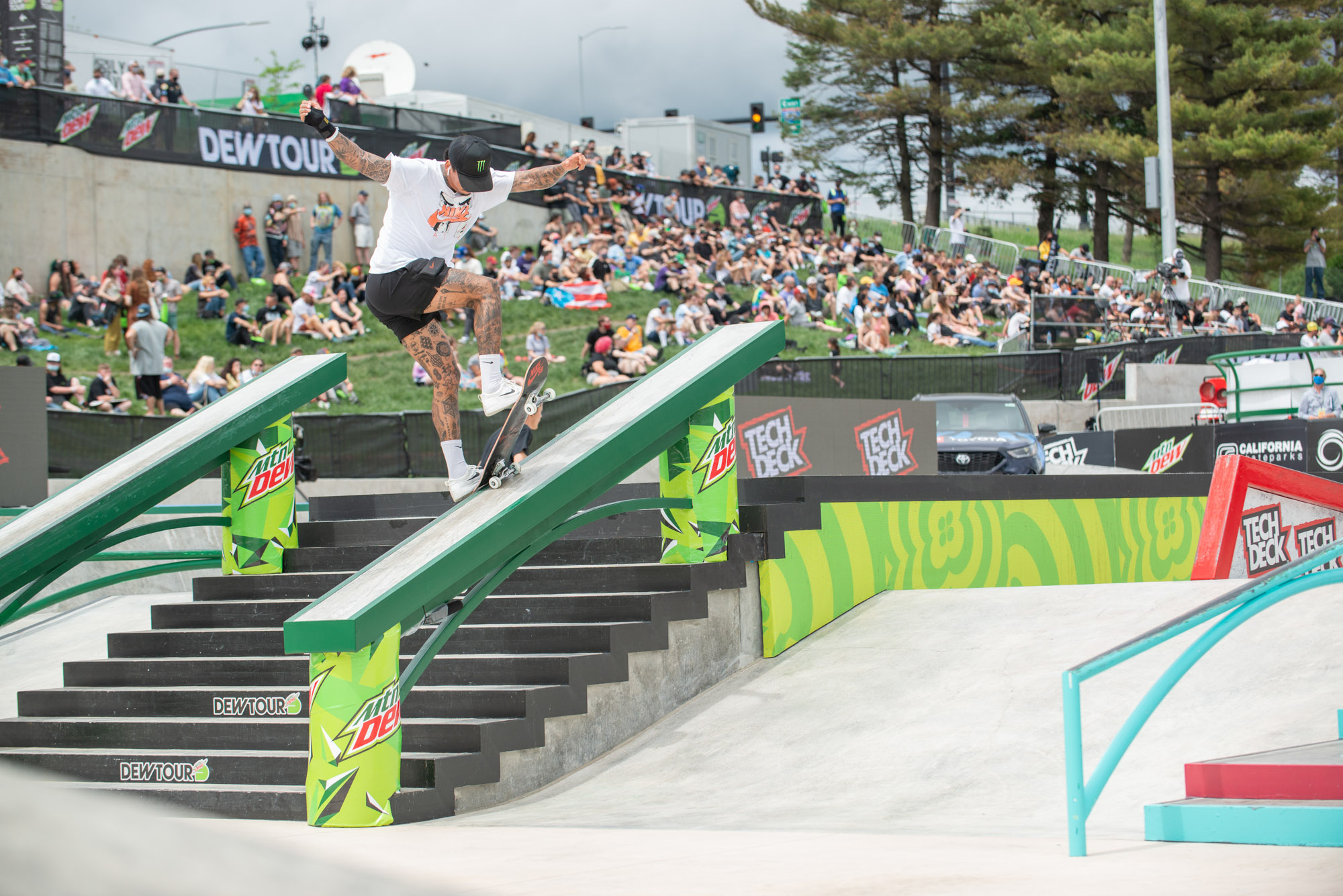 Monster Energy’s Nyjah Huston Takes First Place in Men’s Skateboard Street at Dew Tour Des Moines