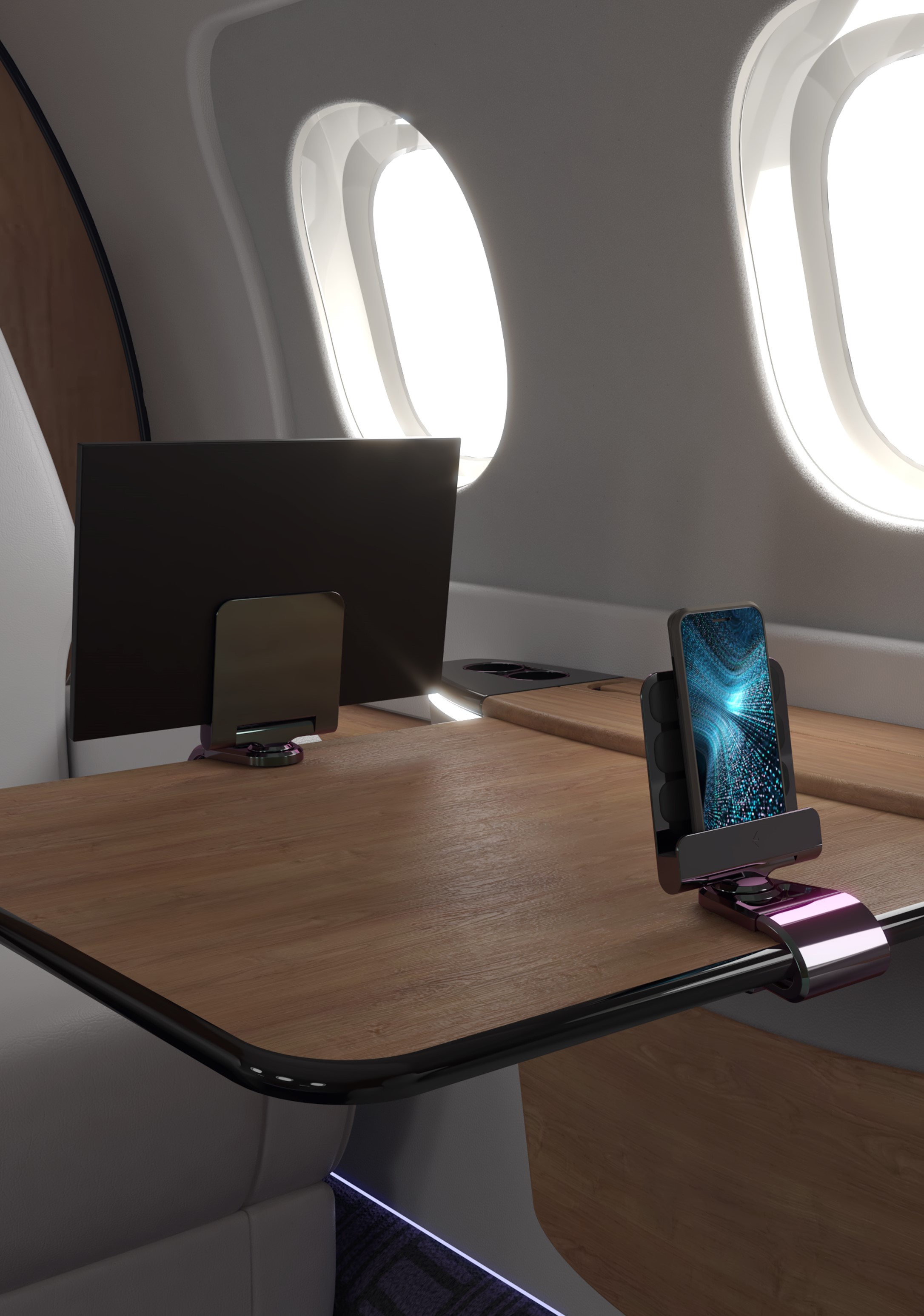 INGENIO Table Tablet Holder on Embraer Phenom 300E