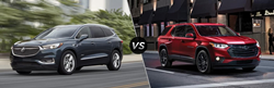 2021 Buick Enclave Driver Side vs 2021 Chevy Traverse Passenger Side Exterior Front Profiles