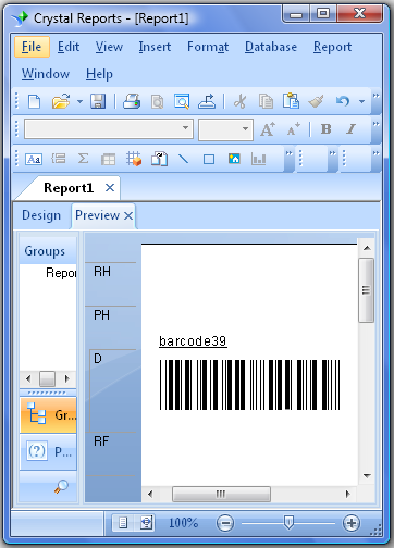 Crystal Reports Barcode