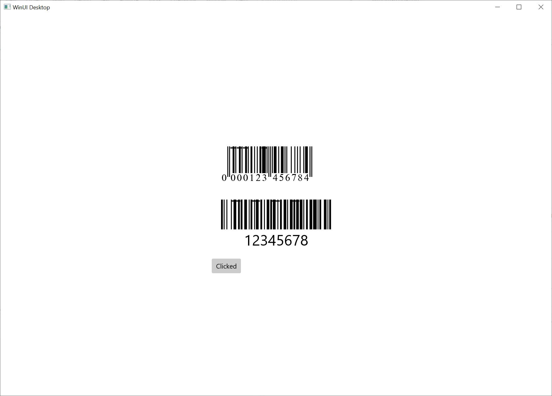 WinUI Barcode