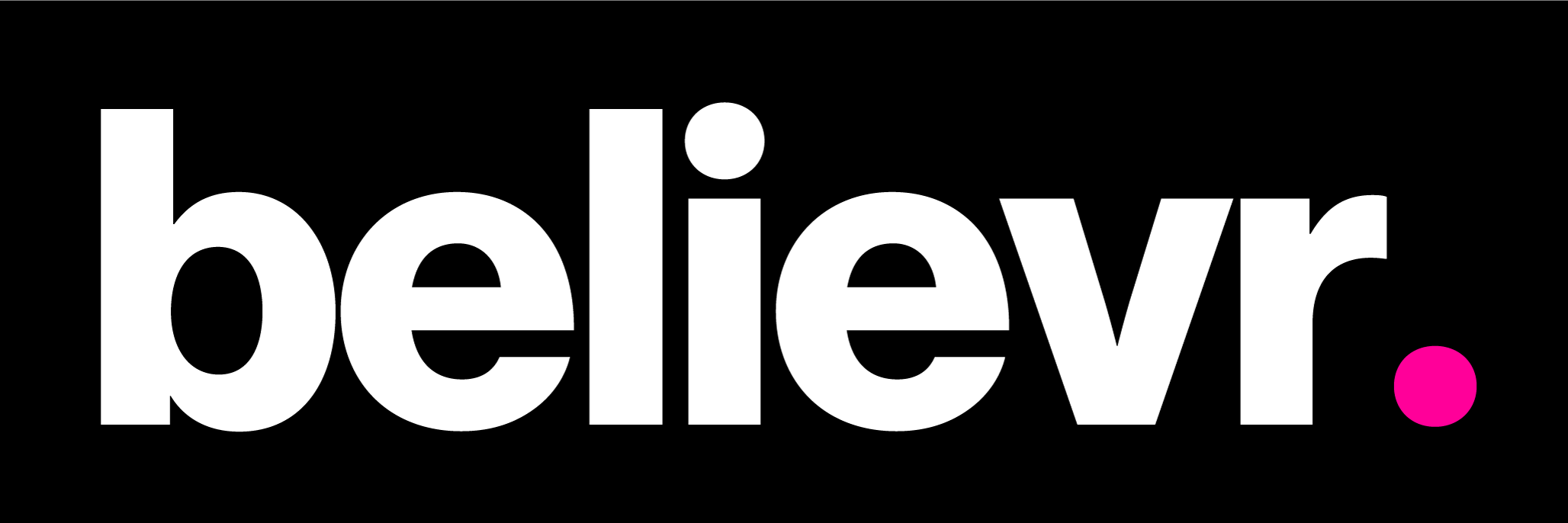 believr logo black background