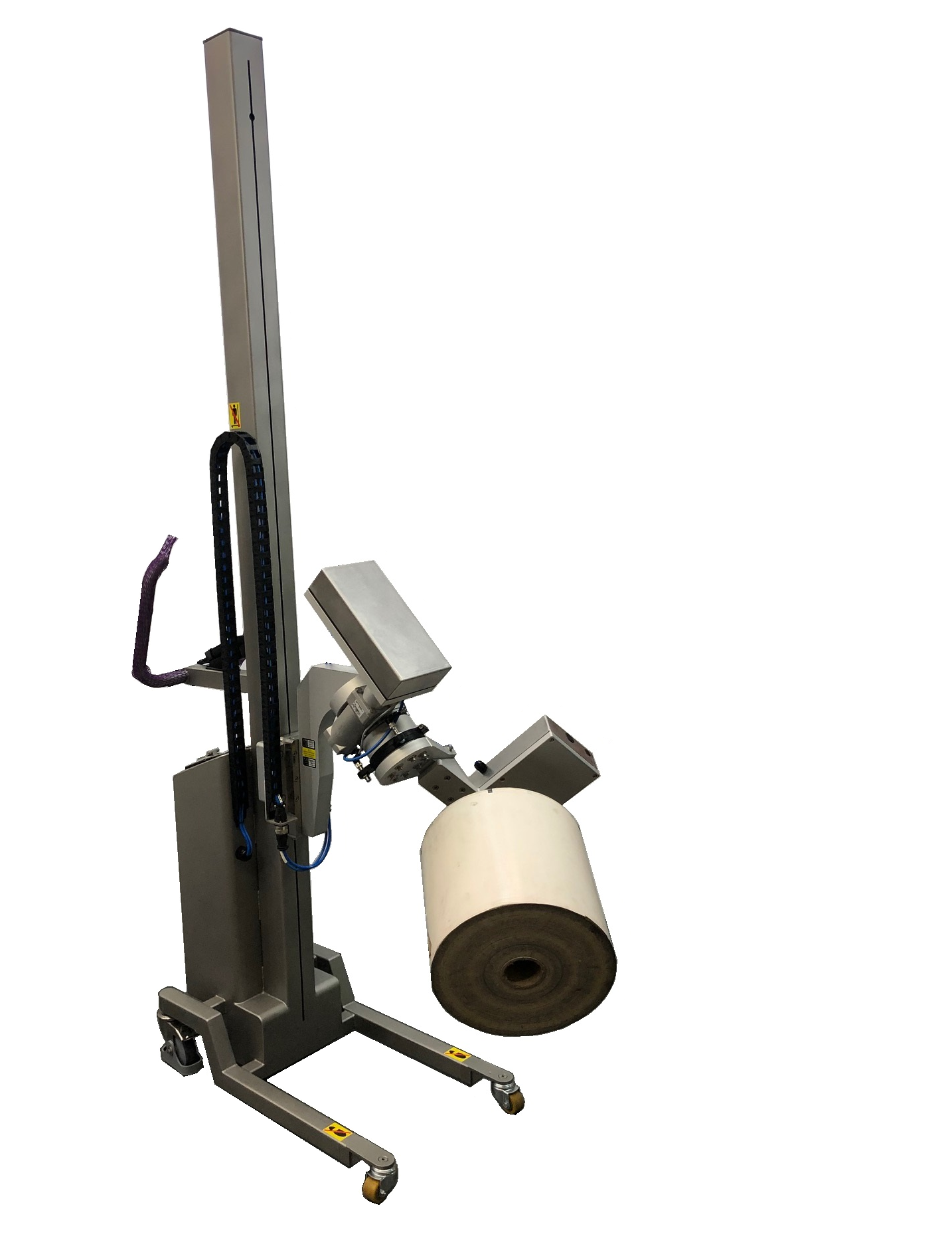 Roll Handling Equipment with fast lifting speed and high lift For Handling Rolls of Film & Foil