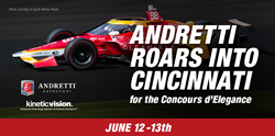 Banner that shows and Andretti Indy car