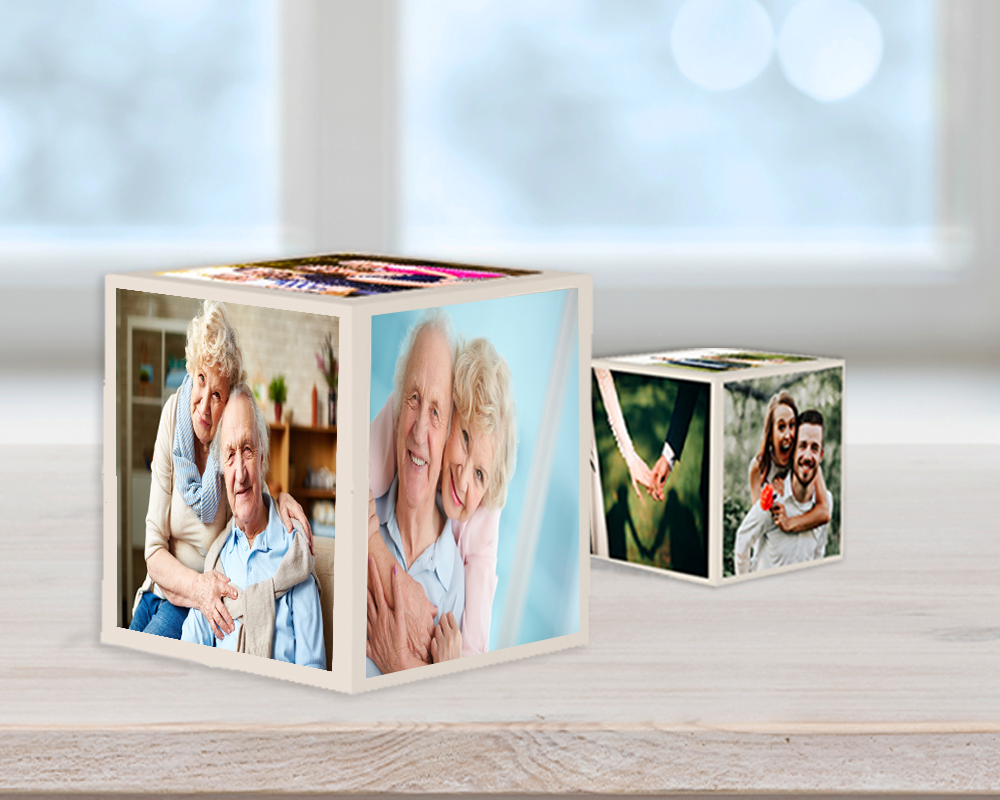 Photo cubes can be ready in as little as one hour.