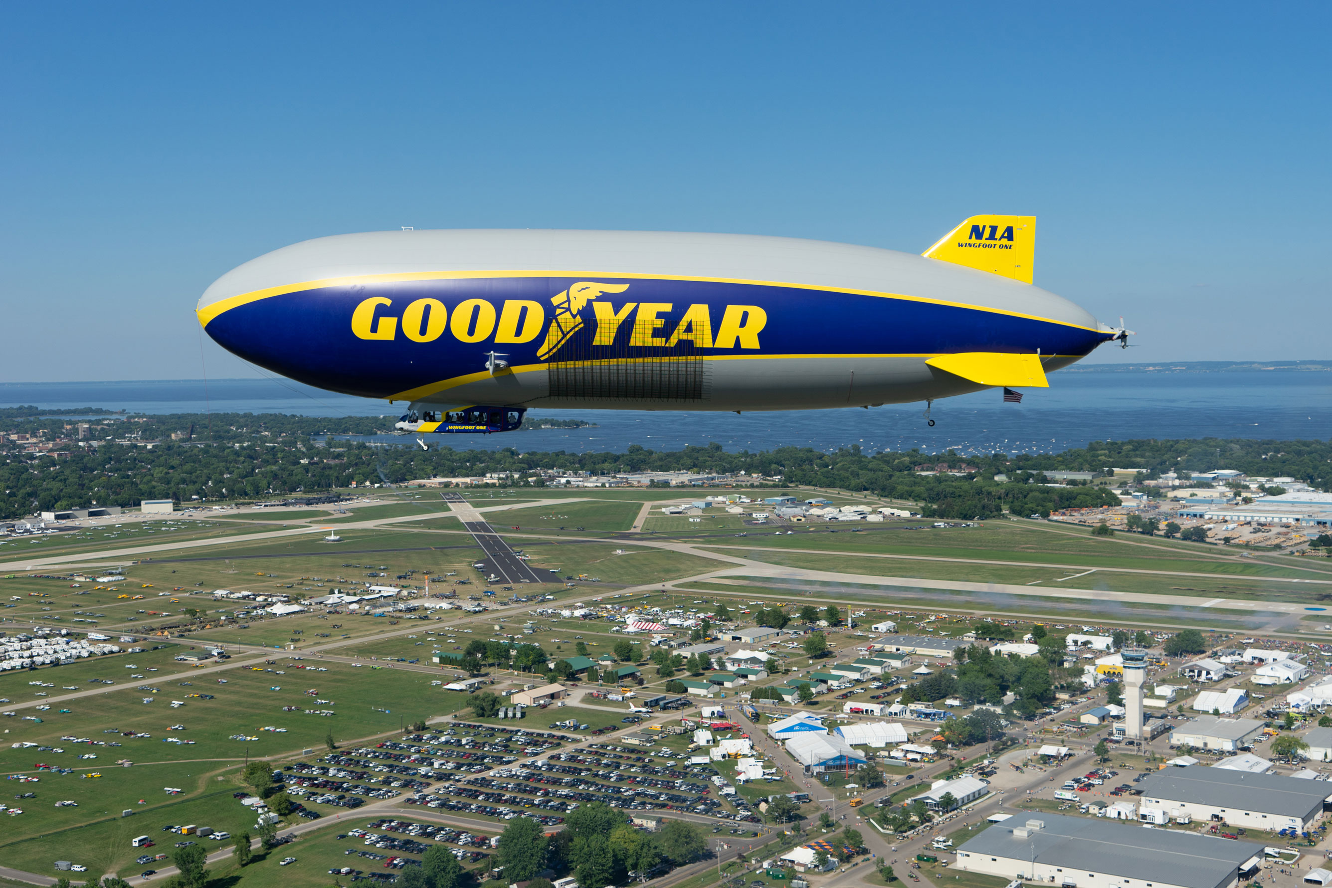 The Goodyear blimp is returning to EAA for the first time since 2015. Photo by Dennis Biela.