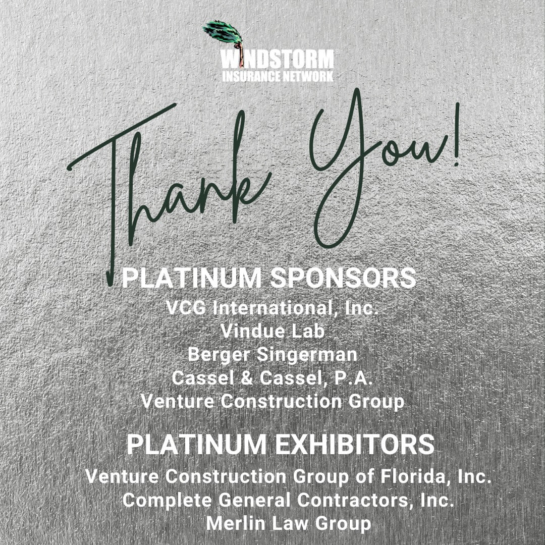 Venture Construction Group Companies Sponsor the Windstorm Insurance Network Symposium