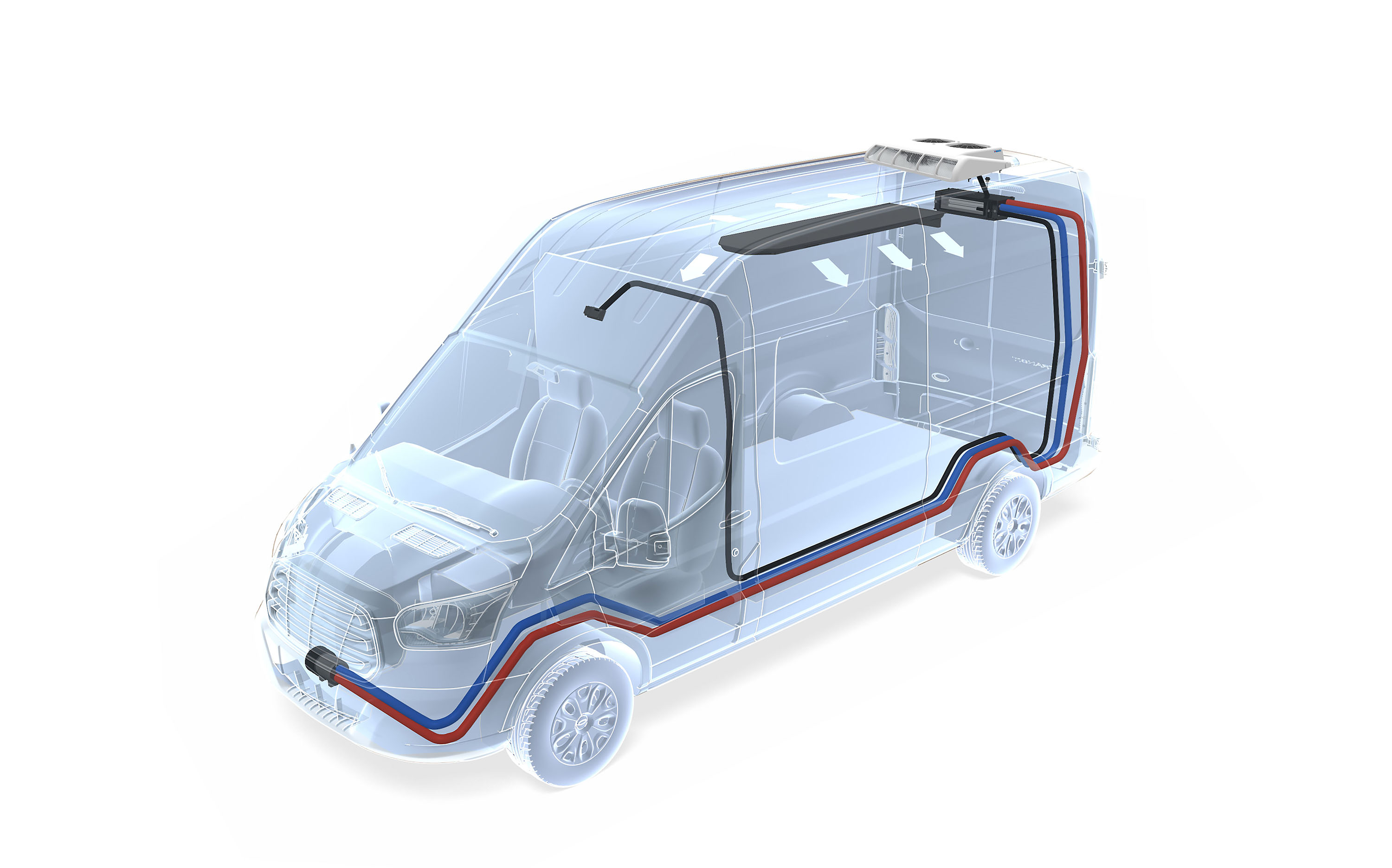 When specified and configured using their unique a la carte method, a Webasto aftermarket HVAC kit will integrate seamlessly with a vehicles factory system.