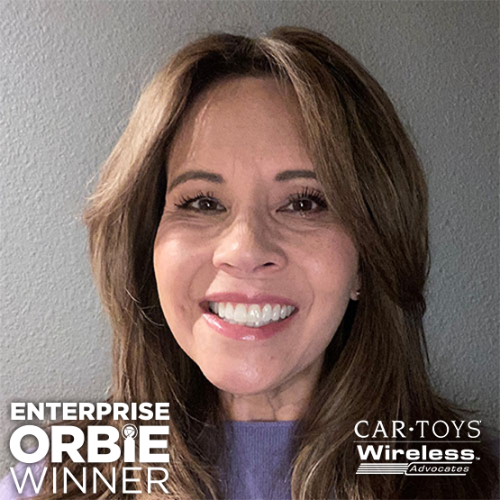 Enterprise ORBIE Winner, Lisa Wernli of Wireless Advocates & Car Toys