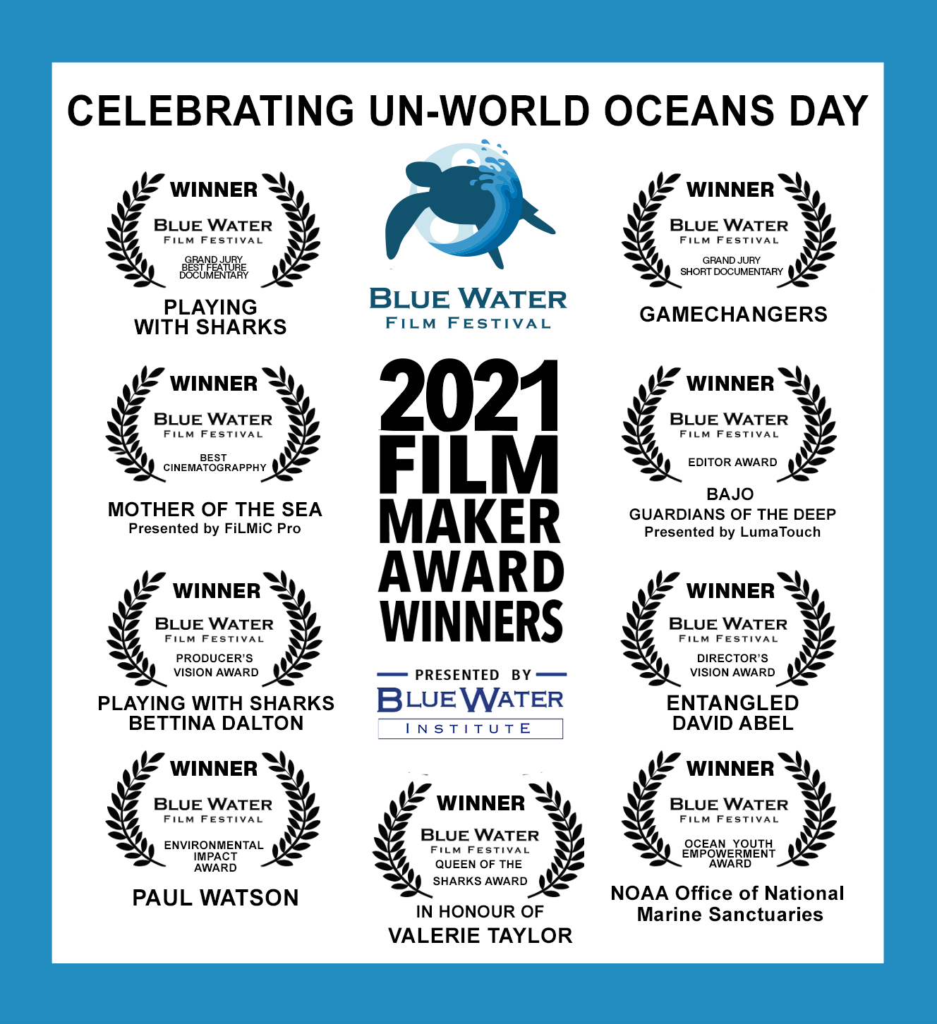 Blue Water Film Festival 2021 Awards winners