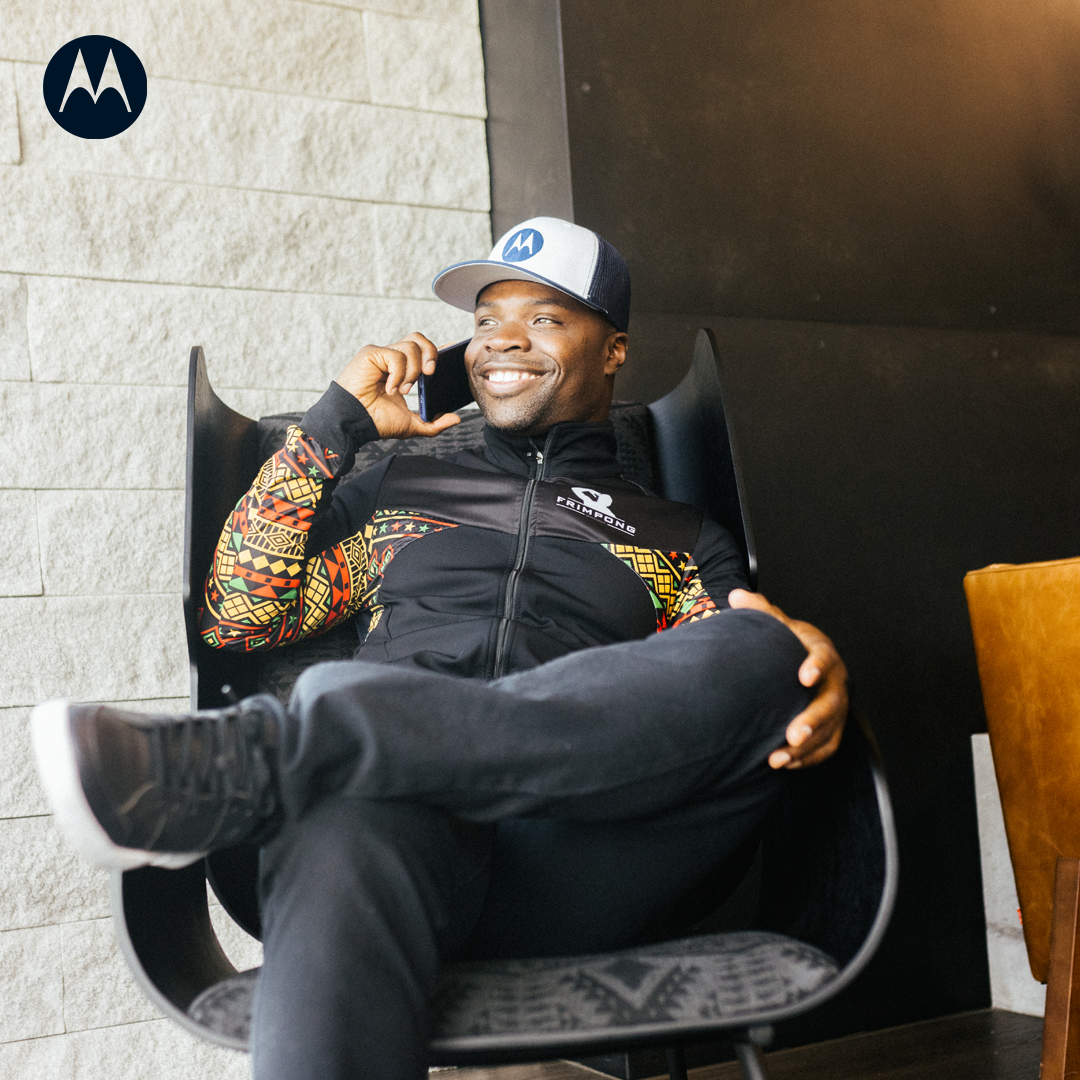 Motorola has added a new addition to its sports partnership portfolio: Olympic skeleton athlete Akwasi Frimpong.