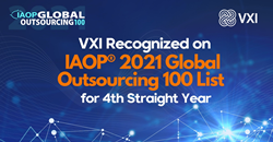 Thumb image for VXI Recognized on IAOP 2021 Global Outsourcing List for 4th Straight Year