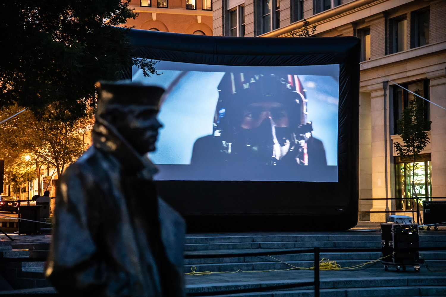 Top Gun Shown at Navy Memorial Plaza
