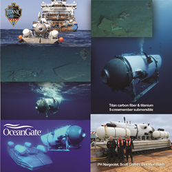 OceanGate Inc. Carbon Fiber Titanium 5-Crewmember Submersible Dives 3800 Meters Titanic Wreck Site