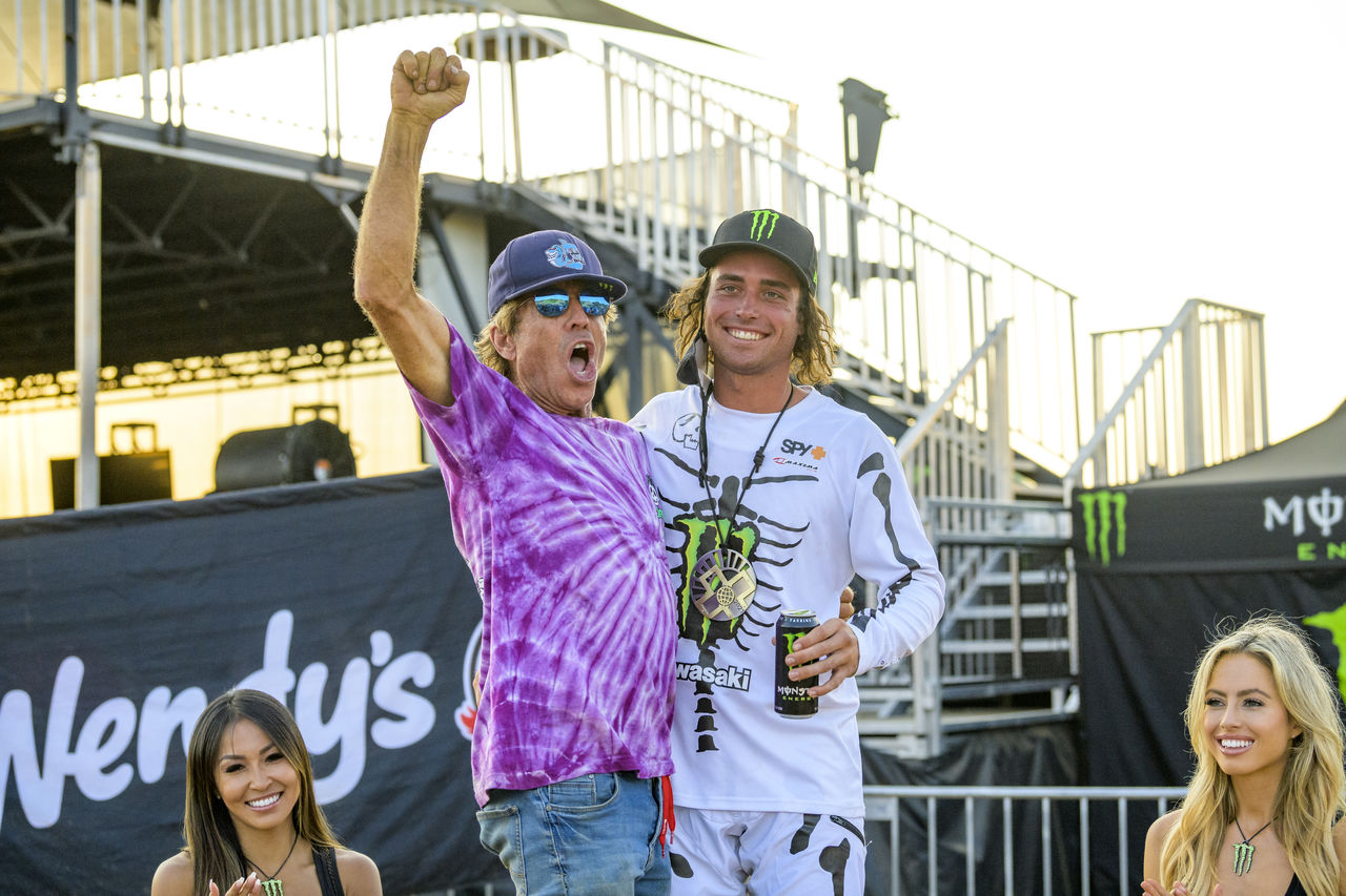 Monster Energy's Axell Hodges Claims Gold in New Moto X 110s Discipline and Clears 39 Feet, 2 Inches to win a Silver Medal in Moto X QuarterPipe High Air at X Games 2021