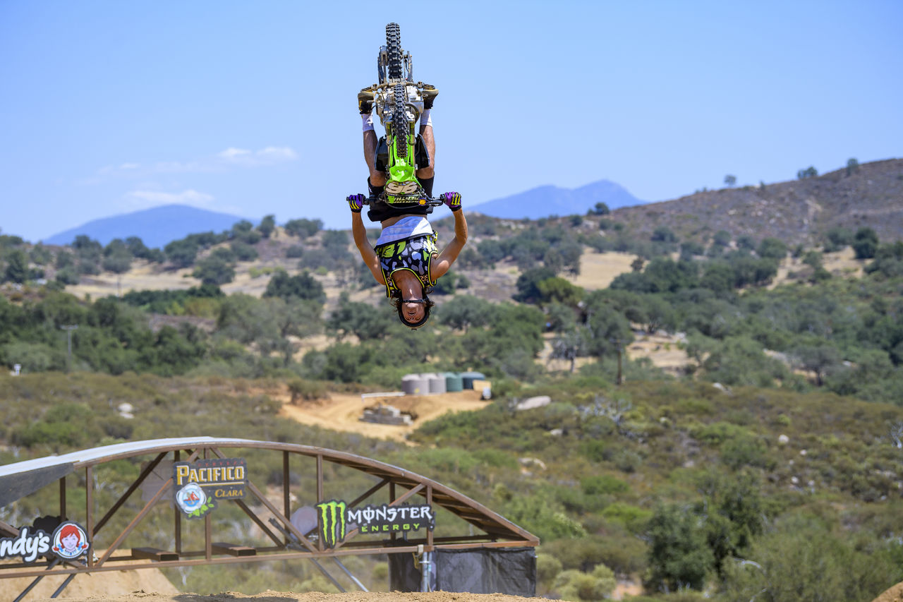 Monster Energy's Axell Hodges Claims Gold in New Moto X 110s Discipline and Clears 39 Feet, 2 Inches to win a Silver Medal in Moto X QuarterPipe High Air at X Games 2021