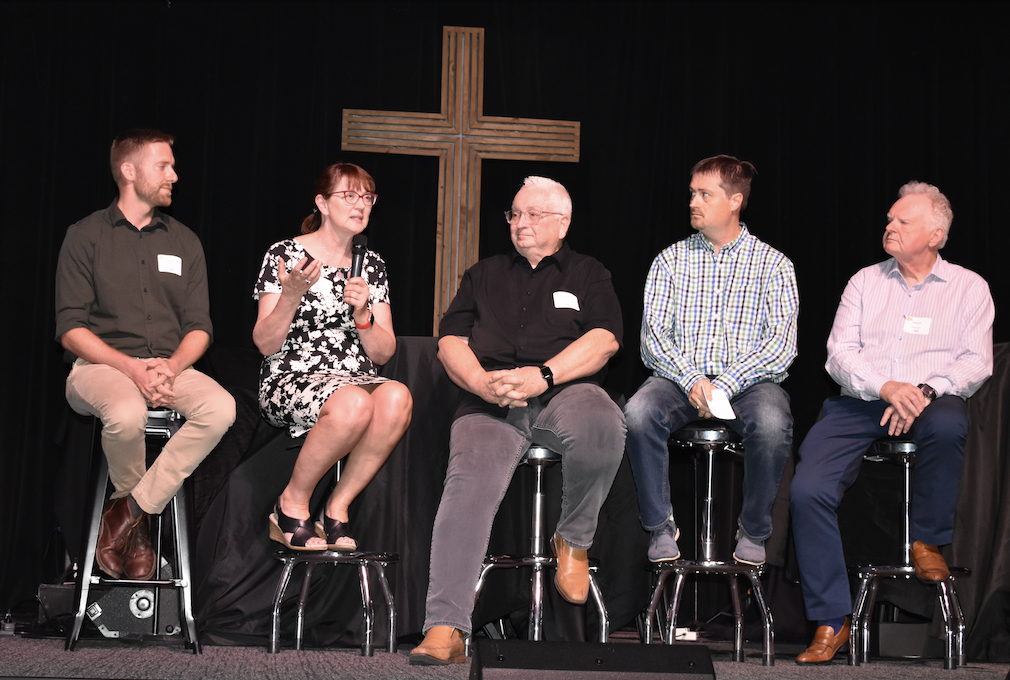 Left to right: Caleb Ingram of Declare; Lisa Mathews of Movement.org; Bob Seymore of Global Leadership Summit (GLS); Chris Robertson of Made to Flourish; and Kevin Mitchell of Transform Our World.