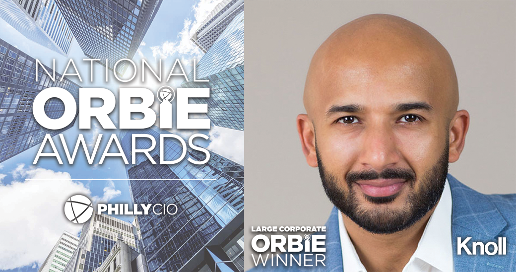 Large Corporate National ORBIE Winner, Usman Waheed of Knoll