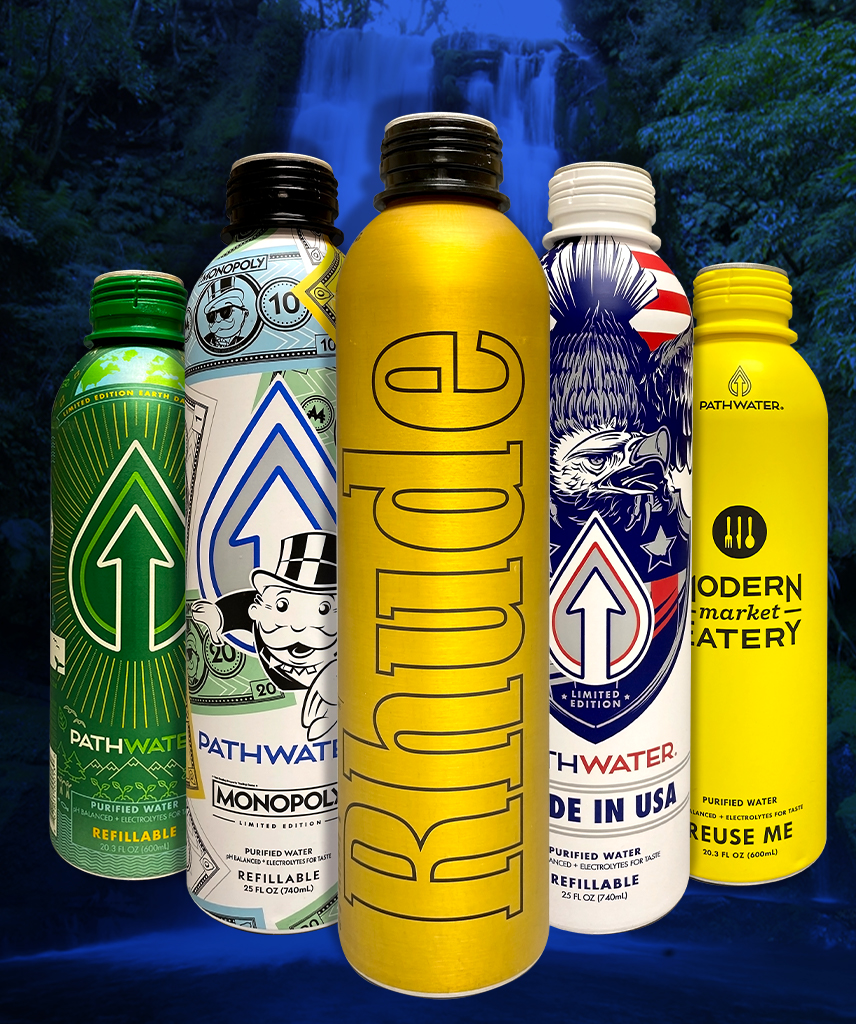 The sleek and lightweight containers, which typically hold 20.3 fluid ounces, are featured across multiple product lines, including Pathwater’s premium still, carbonated, and alkaline water varieties.