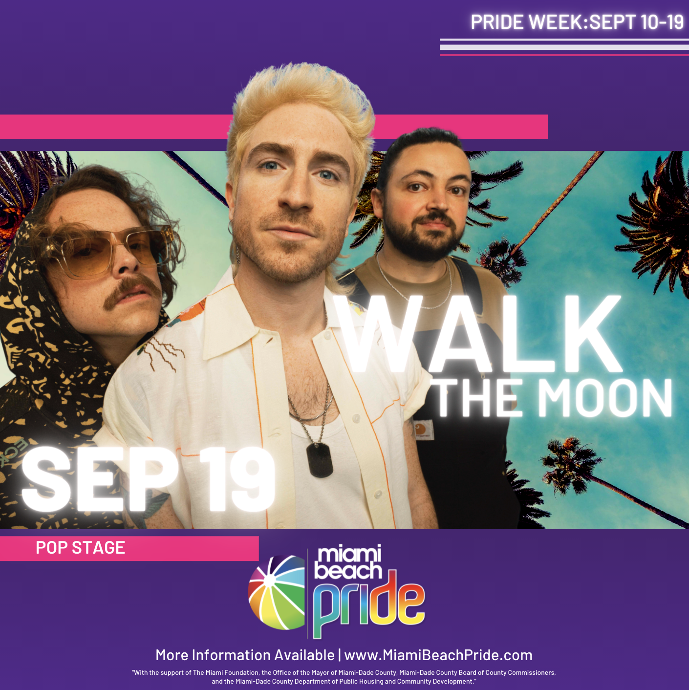 Walk The Moon Headlines for Miami Beach Pride