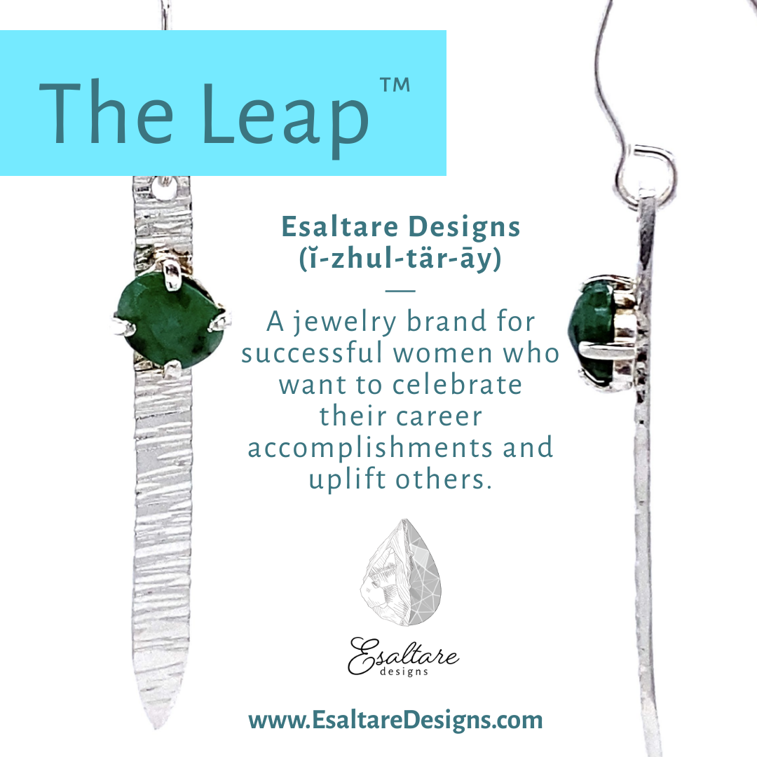 The Leap™ Earrings // Handmade Sterling Silver Hammered Blade Earrings Featuring Emerald Gemstones