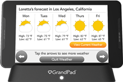 GrandPad weather app