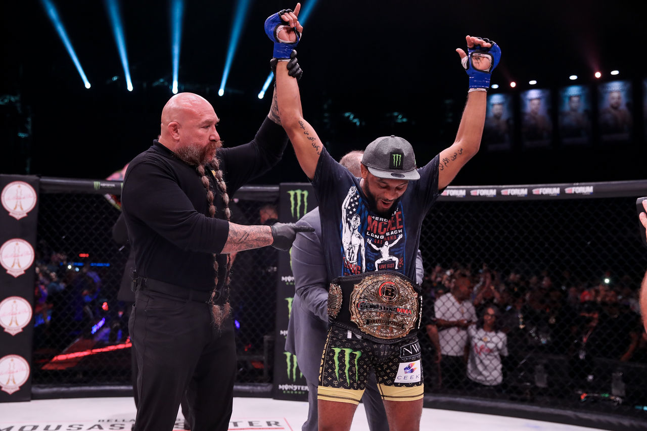 Monster Energy’s A.J. McKee Defeats Patricio “Pitbull” Freire to Claim Bellator Featherweight World Championship Title at Bellator 263