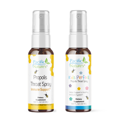 Pacific Nature’s® offers 2 Bee Propolis Throat sprays to help ward off those back to school germs.